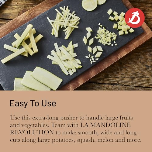 de Buyer REVOLUTION XL Pusher - Ideal for Slicing Long Fruits & Vegetables - Designed for LA MANDOLINE REVOLUTION - Made in France - Image 3
