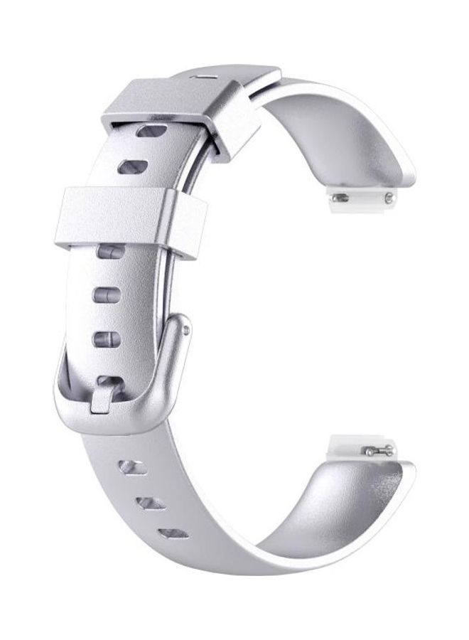 NIBEMINENT Silicone Replacement Strap Watchband For Fitbit Ace 3/Inspire 2 Silver - Image 1