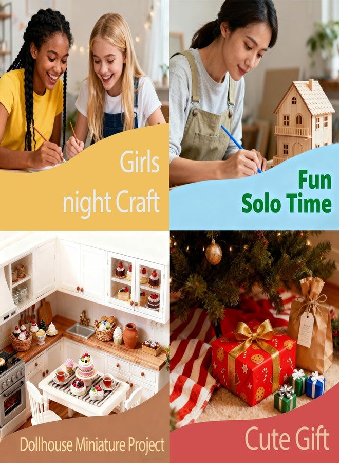 BoFUN DIY No-Bake Miniature Food Craft Kit - 1/12 Scale Dollhouse Kitchen Accessories, Hobby Craft Set for Teens Adults Ages 12+, Creative Art Project (Bake DIY) - Image 3