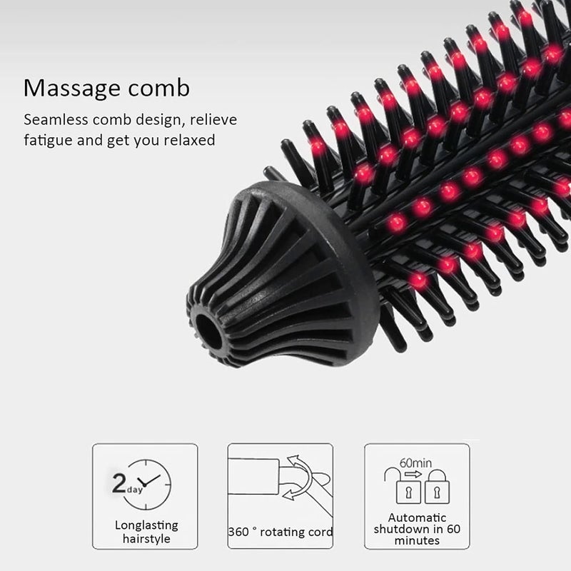 comfrt Electric Hair Curler Comb Brush,Volumizing Hot Air Brush Electric Folding Hair Curler Comb Brush Portable Hair Dressing Beauty Tool Hair Curler Tool - Image 3