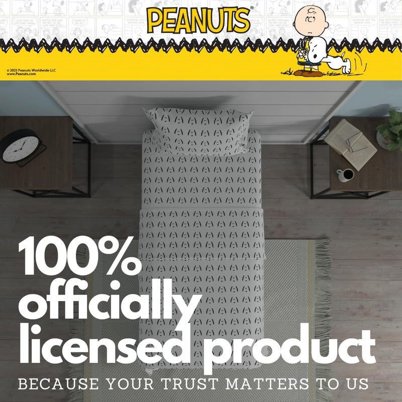 Franco Collectibles Peanuts Snoopy Bedding Super Soft Cozy Microfiber 3 Piece Twin Sheet Set  (Officially Licensed Product) - Image 5