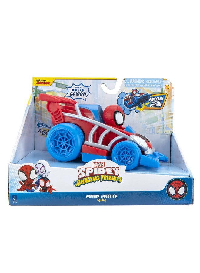 SPIDEY AND HIS AMAZING FRIENDS Marvel Spidey and His Amazing Friends Webbed Wheelie Vehicle - Features Built-in Spidey Super Hero - Image 3