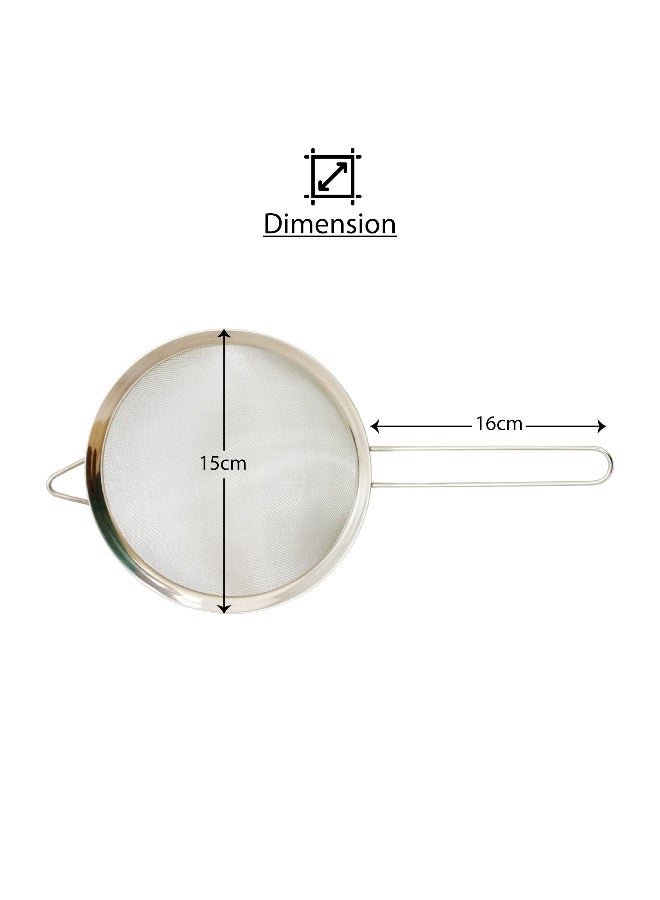 BLACKSTONE Minex Mesh Strainer Tea Coffee Food Juice Strainer 15cm - Image 3