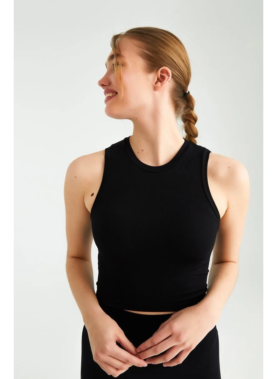 Tektaş Sila Sella Ribbed Sleeveless Flexible Crop