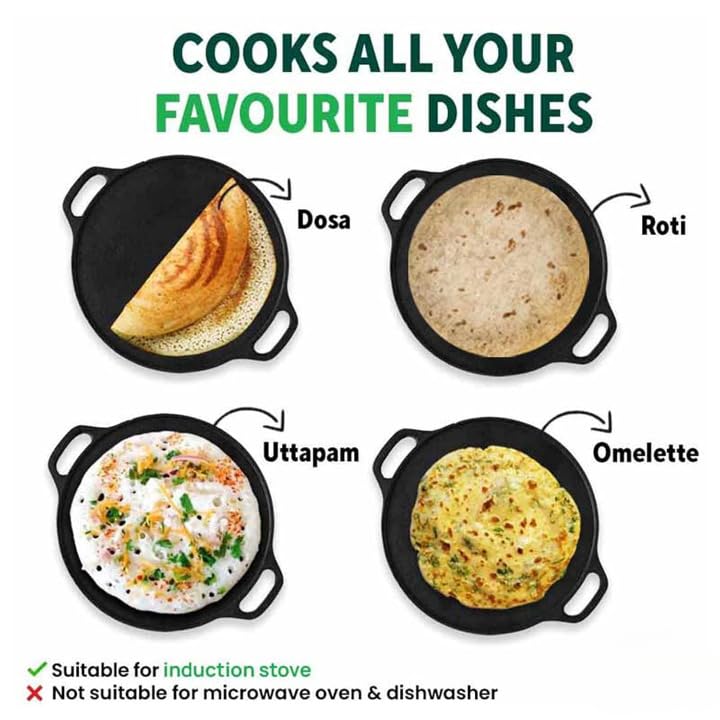 OMORTEX 100% Toxin-Free, Naturally Non-Stick Dosa Tawa (Pack of 1) - Image 4