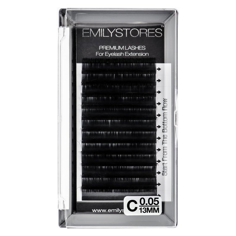 EMILYSTORES Lash Extensions 005mm Thickness C Curl 13mm Length Volume Eyelashes For Eyelash Extensions005C13mm