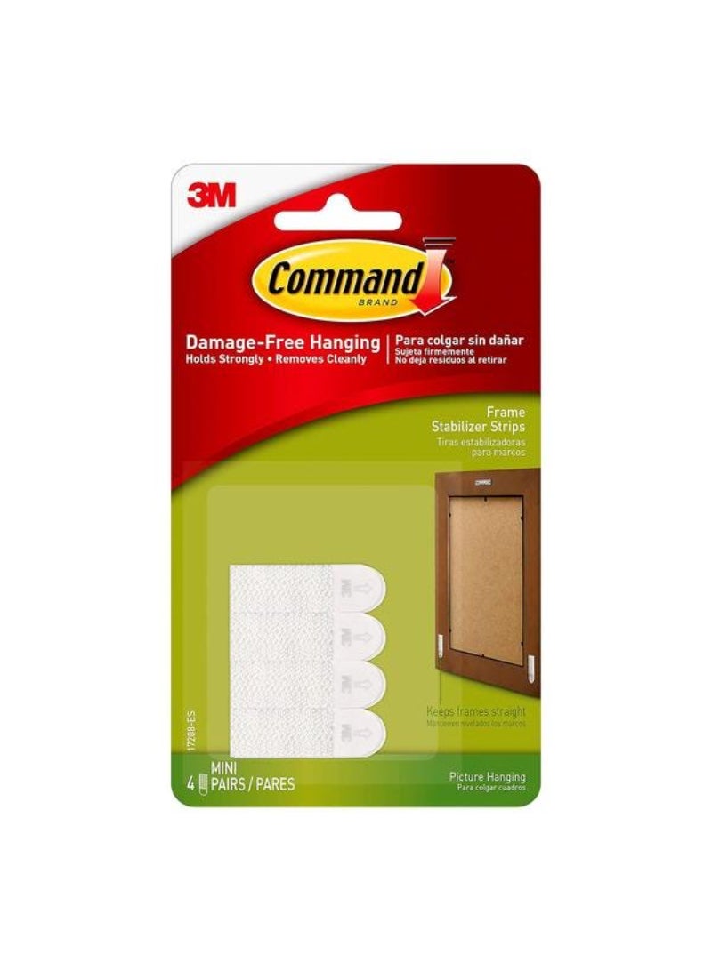 Command 3M Command 4-Piece Picture Hanging Strip White Medium 70006908027 - Image 1