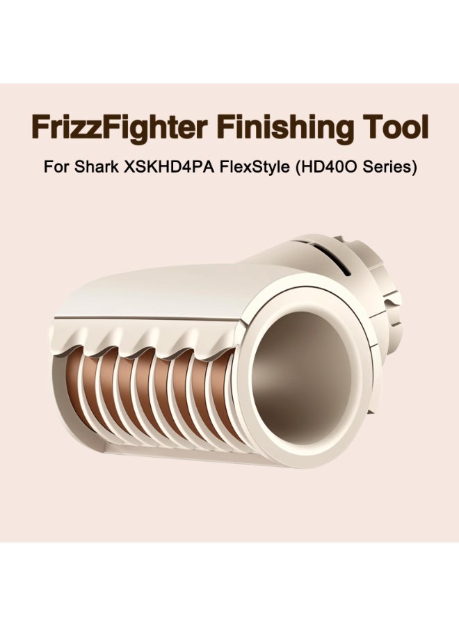أداة التشطيب FrizzFighter لجهاز Shark XSKHD4PA FlexStyle، ملحق لنظام تصفيف FlexStyle، موزع وممشط لفك تشابك الشعر للحصول على شعر أملس وخالٍ من التجاعيد | ملحق التنعيم بدون حرارة - Image 2