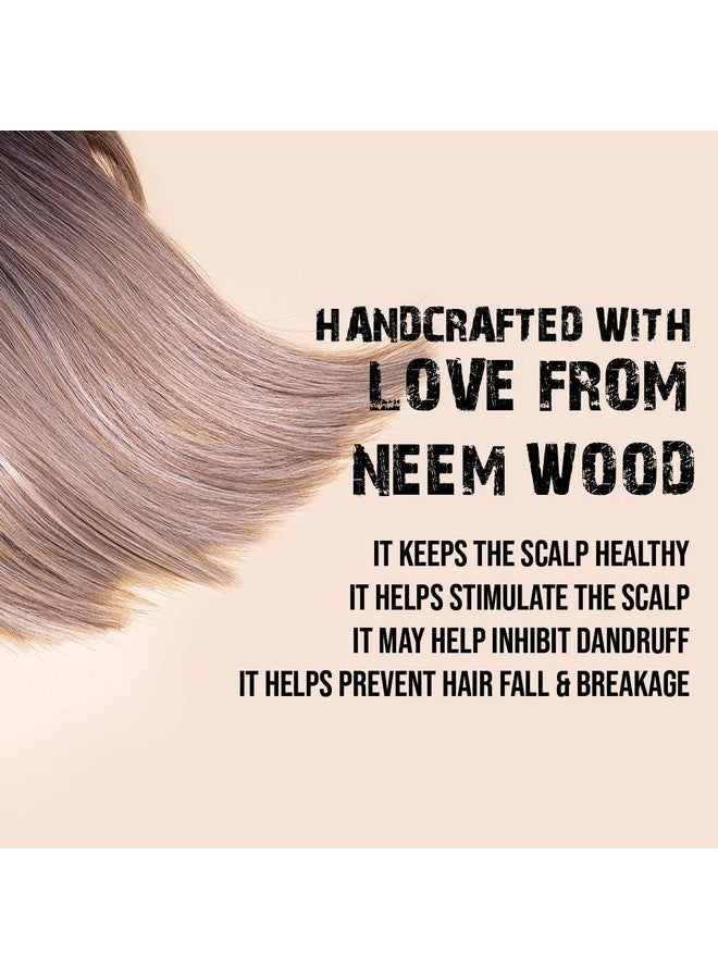 AromaMusk 100% Pure Handcrafted Neem Wood Comb For Detangling & Healthier Scalp (With Wide Tooth) | For Men and Women | Natural & Eco-Friendly | Styling Comb For All Hair Types - Image 4