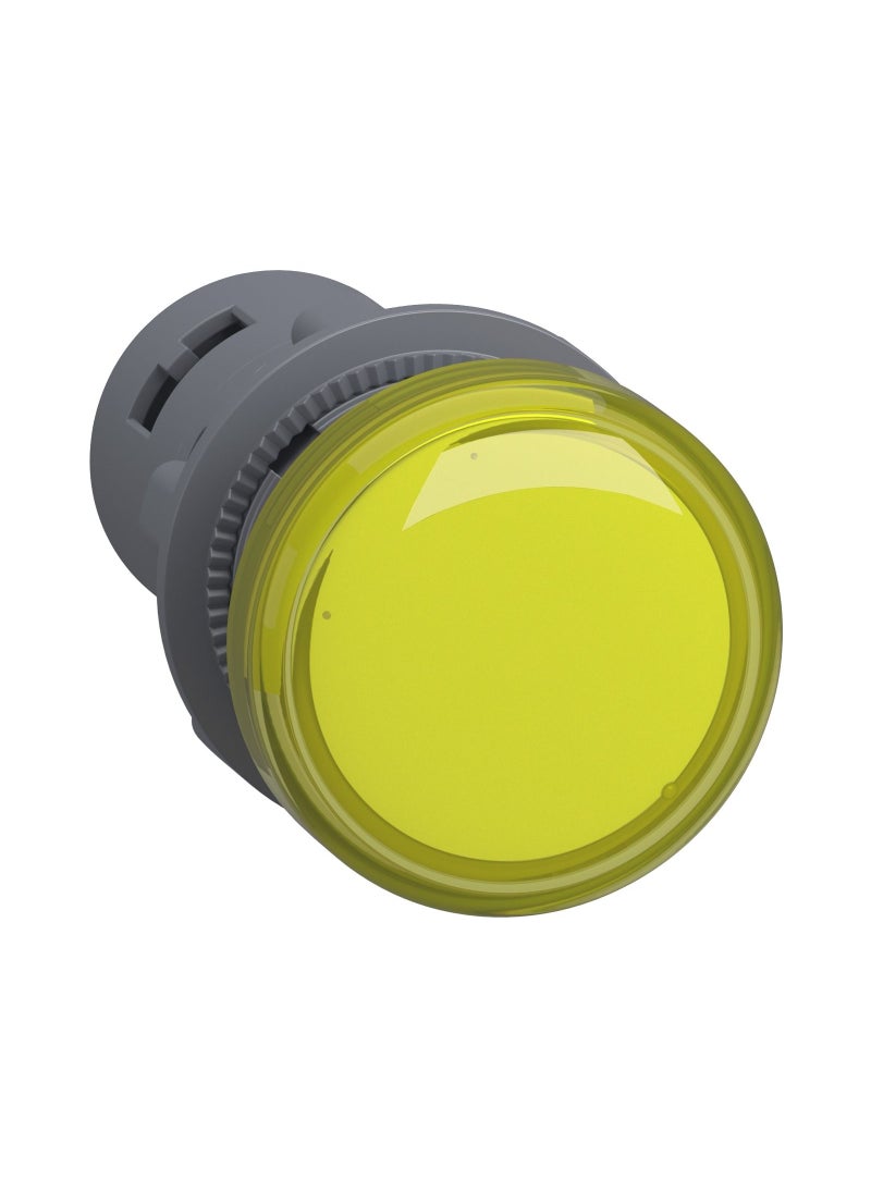 Schneider Electric - Schneider Signaling Harmony XA2E_ Pilot light, plastic, yellow, Ø 22 mm, with integral LED, 220…230V AC, Anti-interference_ [XA2EVM8LC] - Image 1