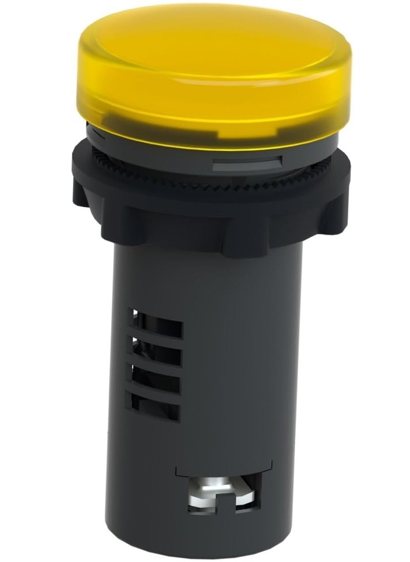 Schneider Electric - Schneider Signaling Harmony XA2E_ Pilot light, plastic, yellow, Ø 22 mm, with integral LED, 220…230V AC, Anti-interference_ [XA2EVM8LC] - Image 1
