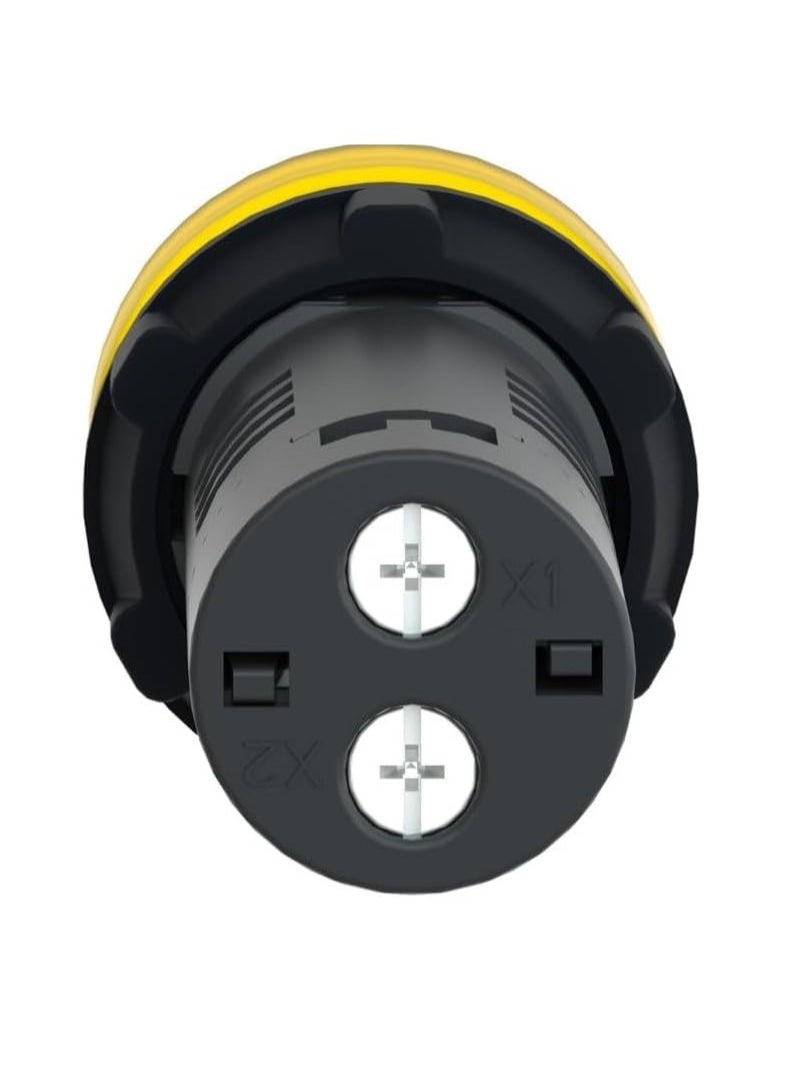 Schneider Electric - Schneider Signaling Harmony XA2E_ Pilot light, plastic, yellow, Ø 22 mm, with integral LED, 220…230V AC, Anti-interference_ [XA2EVM8LC] - Image 1