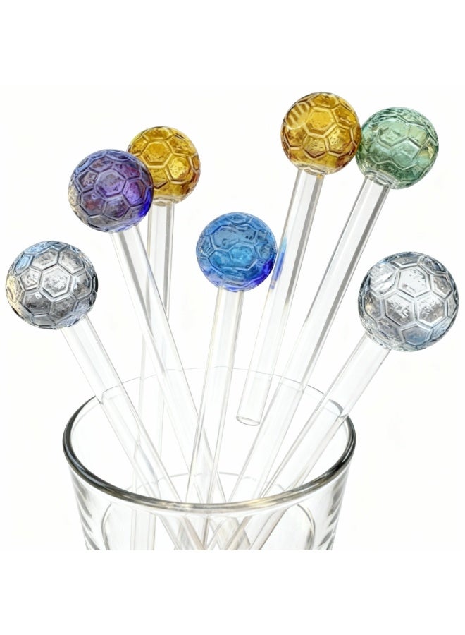 شيانغ مي 5 قطع من القش الزجاجي المقاوم للحرارة عالي الجودة المصنوع من مادة البورسليكات العالية للاستخدام طويل الأمد (لون عشوائي) - Image 2