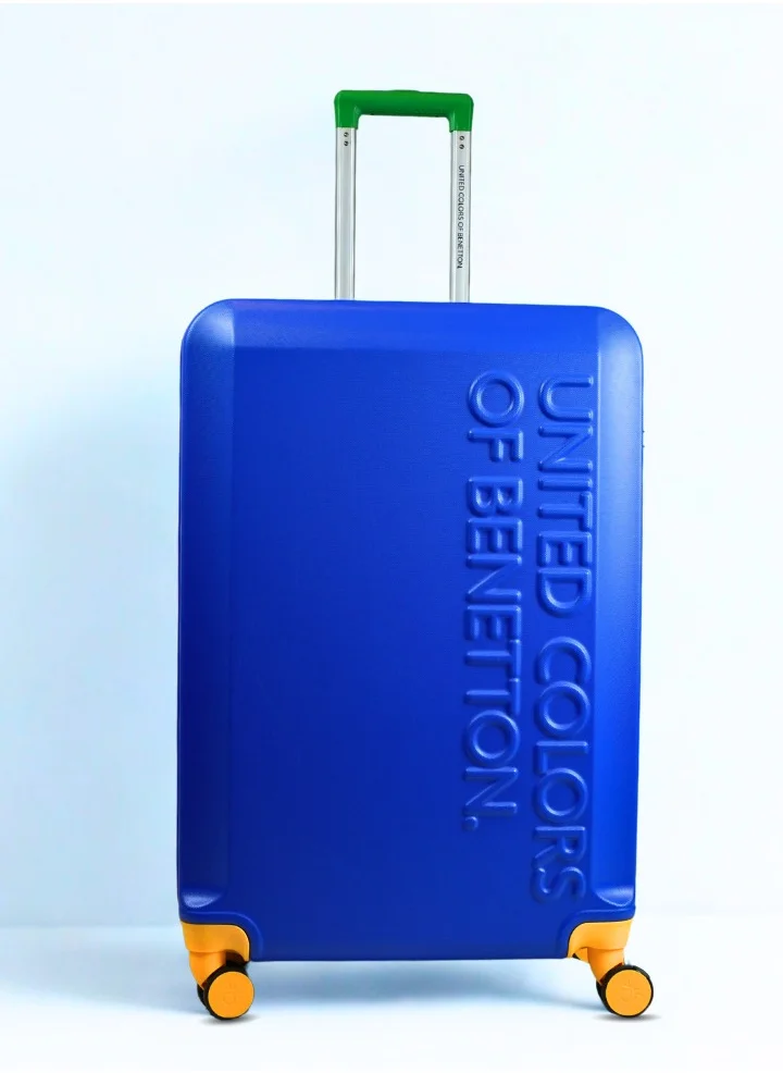 UNITED COLORS OF BENETTON BNTA-203X Set of 2 Luggage with TSA Lock| Material- Acrylonitrile Butadiene Styrene| Adjustable Trolley Handle | Smooth Dual Wheels 360degree rotate|SIZE-20/28| BLUE