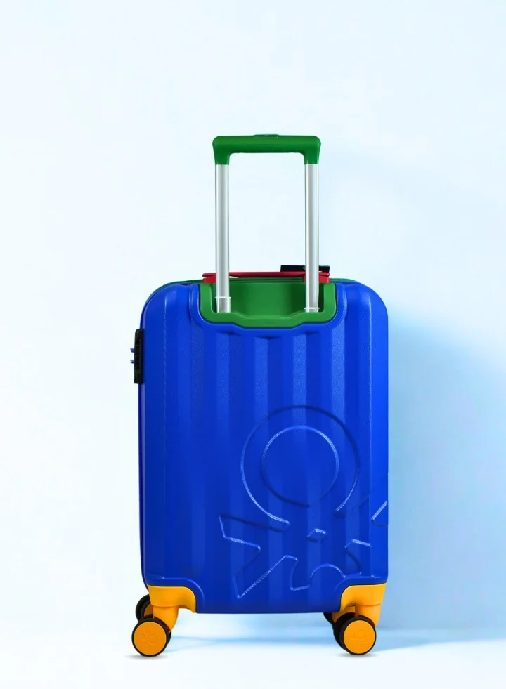 UNITED COLORS OF BENETTON BNTA-203X Set of 2 Luggage with TSA Lock| Material- Acrylonitrile Butadiene Styrene| Adjustable Trolley Handle | Smooth Dual Wheels 360degree rotate|SIZE-20/28| BLUE