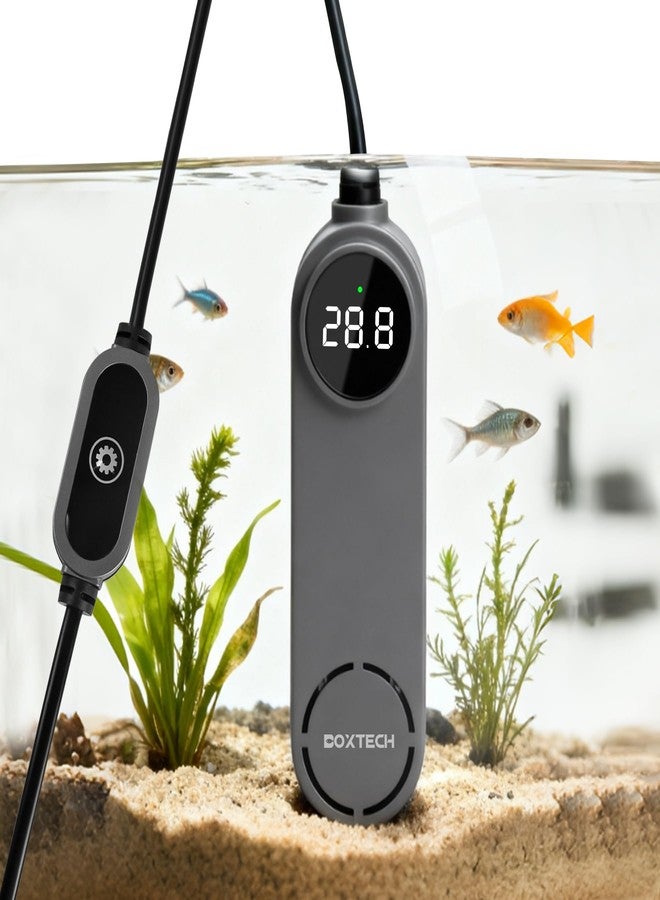 UPETTOOLS Submersible Aquarium Heater with External Control - Ceramic-Metal Fish Tank Heater with Digital Thermostat for 5-25Gallon Small Tanks, Overheat Protection - Image 1