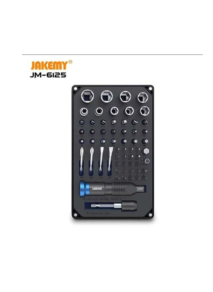 JAKEMY - MB- Obeng Set Portable DIY HighEnd Screwdriver Jakemy 60 in 1 JM6125 - Image 1