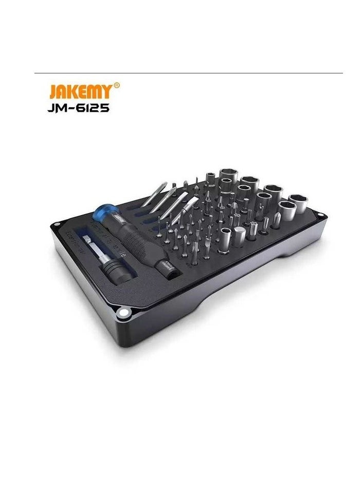 JAKEMY - MB- Obeng Set Portable DIY HighEnd Screwdriver Jakemy 60 in 1 JM6125 - Image 1