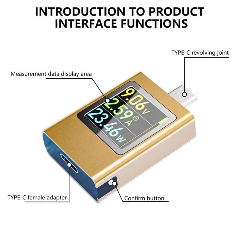 اختبار USB C للشحن السريع PD 2.0 3.0 QC 2.0 3.0 بشاشة LCD - Image 4