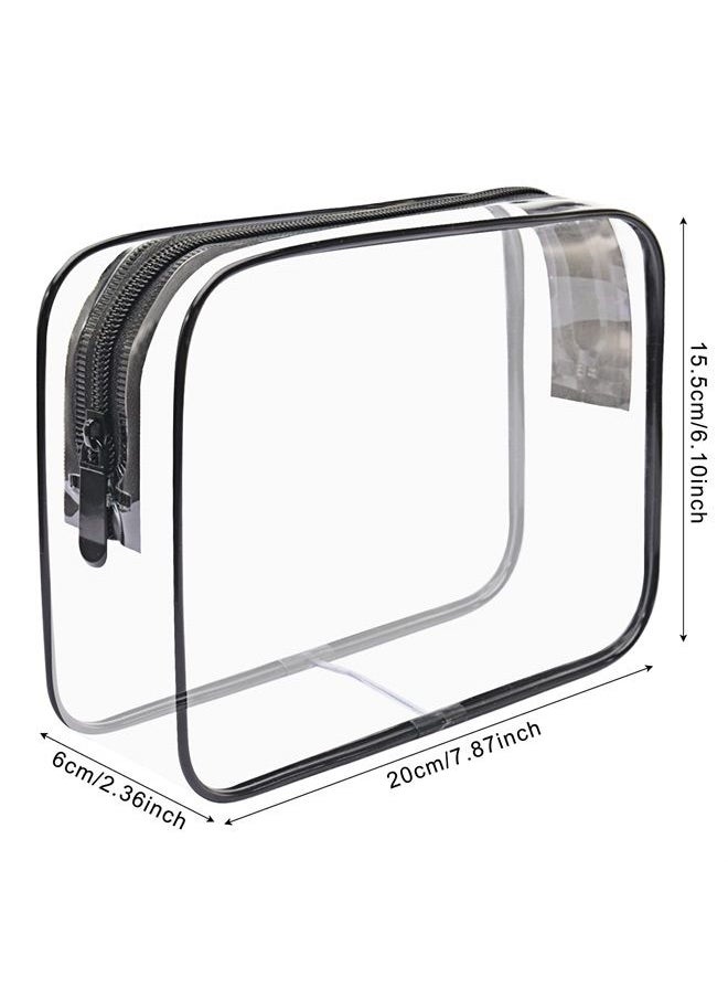 Lermende - 3pcs/pack Clear Toiletry Bag TSA Approved Travel Carry On Airport Airline Compliant Bag Quart Sized 3-1-1 Kit Luggage Pouch - Image 1