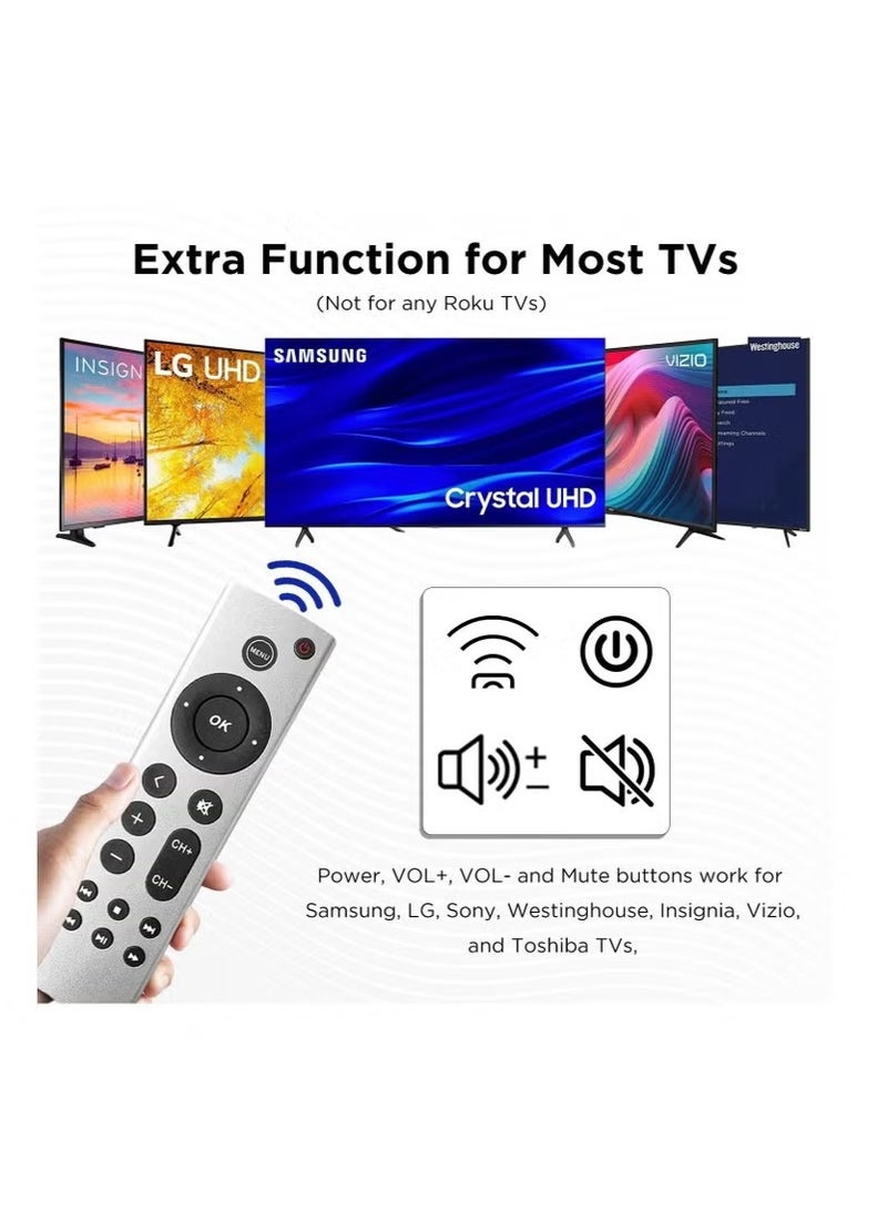 ريموت كنترولز استبدال جهاز التحكم عن بعد الشامل لجهاز Apple TV 4K، صندوق Apple TV (الجيل الثاني، الثالث، الرابع)، Apple TV HD A2843 A2737 A2169 A1842 A1625 A1427 A1469 A1378 A1218 - Image 3