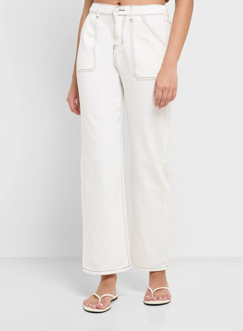 High Rise Straight Fit Jeans