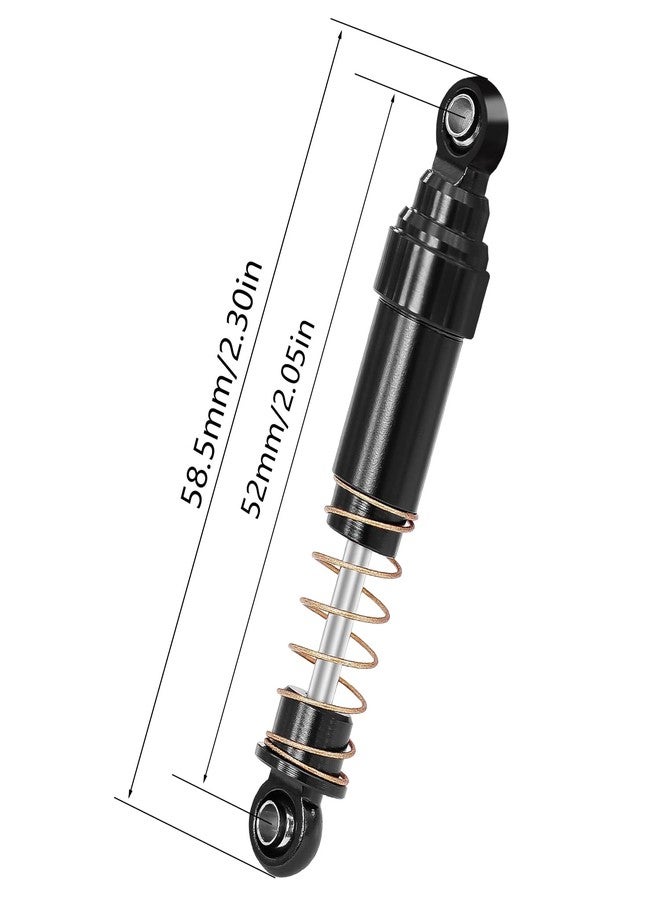 FACCNOY TRX4M 52mm Aluminum Big Bore Shocks Absorbers Damper with Oil Filled for 1/18 RC Crawler Car TRX-4M Bronco Defender Upgrade Part (Black 4Pcs) - Image 3
