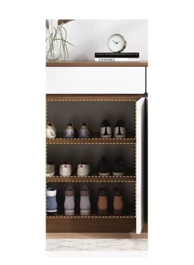 رافين خزانة أحذية منزلية متعددة الأغراض مطورة بتصميم أنيق ذات سعة كبيرة ورف تخزين بسمك 15 مم من ألواح الخشب 100 × 35 × 90 سم - Image 3