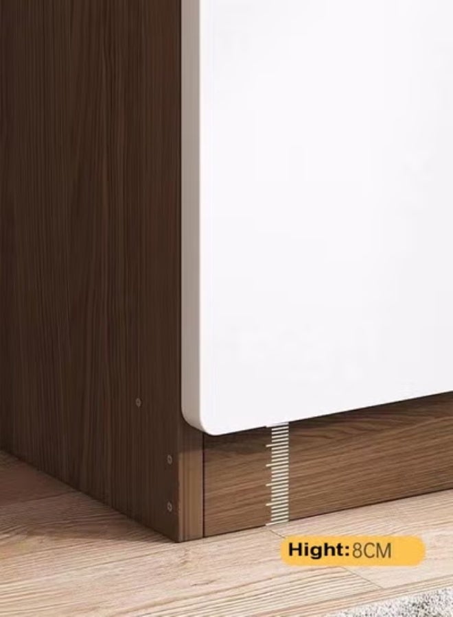 رافين خزانة أحذية منزلية متعددة الأغراض مطورة بتصميم أنيق ذات سعة كبيرة ورف تخزين بسمك 15 مم من ألواح الخشب 100 × 35 × 90 سم - Image 5