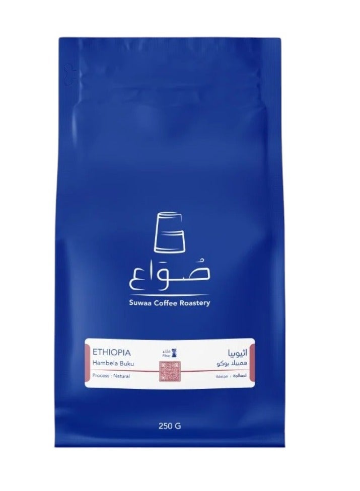SUWAA Coffee bean ethiopia hambela 250G for Filter 250G Unground roasted coffee beans for specialty coffee - Image 1