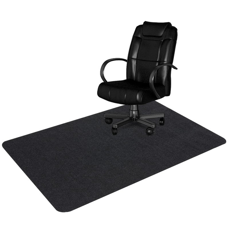 cotooh Hard Floor Chair Mat 55 x 35 Large Office Chair Mat for Hardwood Floor and Tile Floor Computer Gaming Rolling Chair Mat Rectangular Floor Protector and LowPile Desk Rug Black 