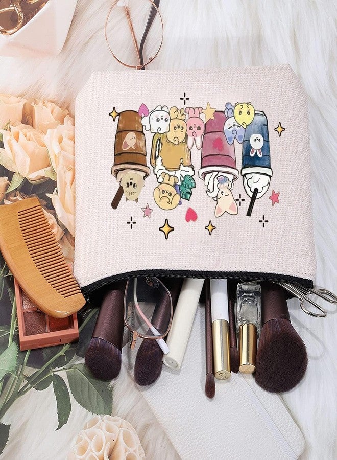 MEIKIUP Korean Group Gift Stay Fandom Makeup Bag Fans Cosmetic Bag Character Cosmetic Bag Korean Music Lover Merchandise（Tea Bag - Image 3