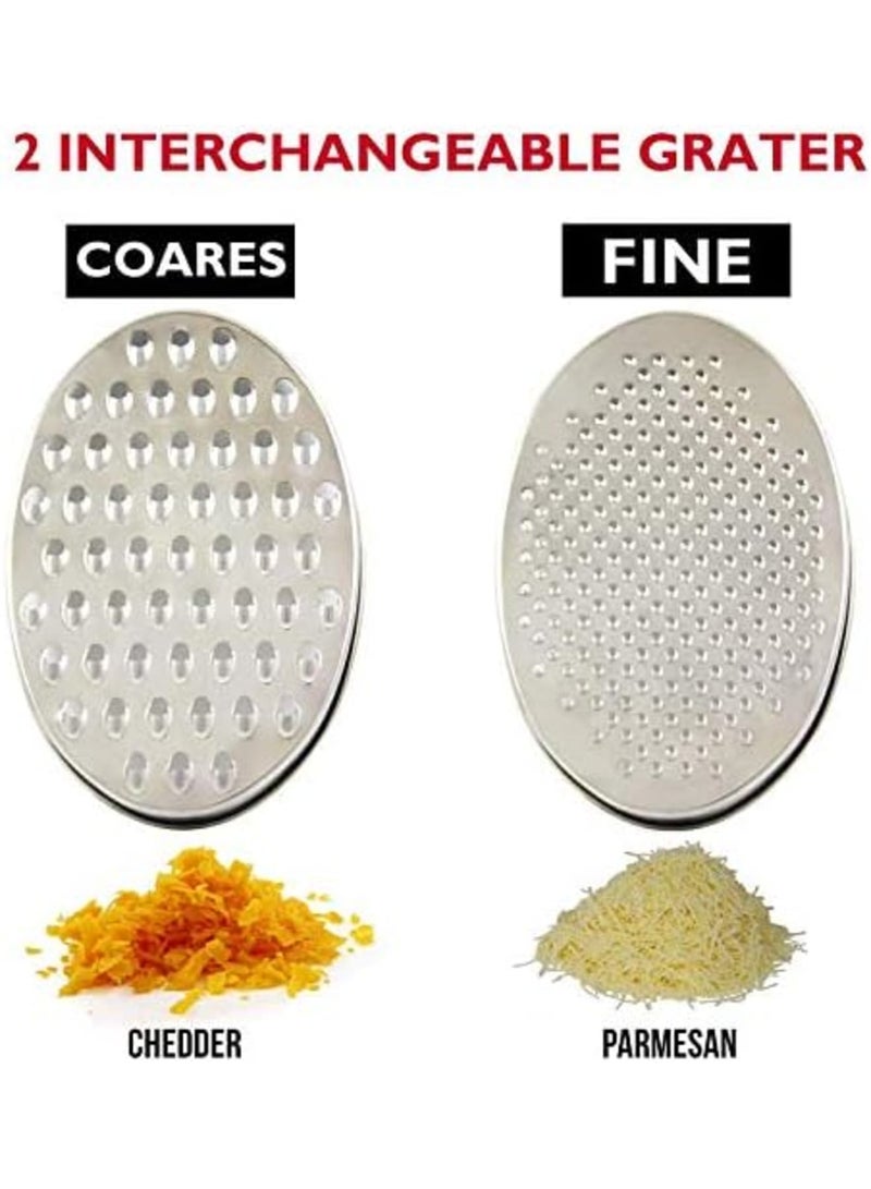 SYOSI Cheese Grater, Grater Lemon with Food Storage Container & Lid Grinder Grater for Kitchen, 3-304 Stainless Grater for Hard Parmesan or Soft Cheddar Cheeses, Ginger, Vegetables, Butter, Nutmeg, Red - Image 3