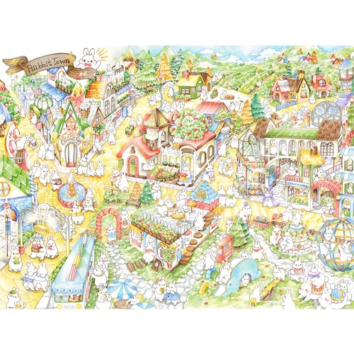 Pintoo Jigsaw Puzzles 1200 Piece for Adults PeiPei Studio Rabbit Town Beautiful Plastic Puzzle for Home Decor Zero Dust Easy Storage H3366 - Image 1