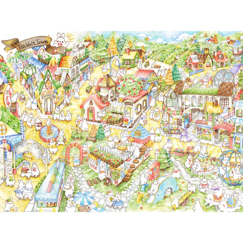 Pintoo Jigsaw Puzzles 1200 Piece for Adults PeiPei Studio Rabbit Town Beautiful Plastic Puzzle for Home Decor Zero Dust Easy Storage H3366 - Image 3