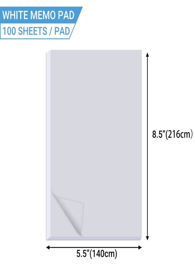 zmybcpack 10 Pack Memo Pads 5.5x8.5 Inch, White Note Pads -Scratch Pads - Writing pads, 100 Sheets Each Pad - Image 2