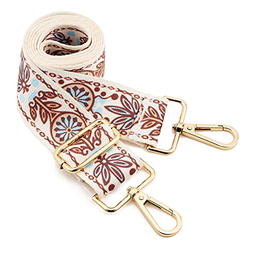 ZOOEASS Wide Shoulder Strap Adjustable Replacement Belt Guitar Style Crossbody Bag Handbag Strap Multicolor Canvas Straps(Wide:1.4in) (Color37) - Image 1