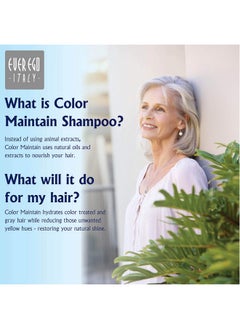 EVER EGO Italy Color Maintain Silver Shampoo For Bleached Blonde And Grey Hair ; Revitalizing And Moisturizing Hair Care Product For Men And Women ; 1L Bottle  - Image 3