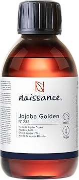Naissance Golden Jojoba Oil No 233 225ml Cold Pressed Unrefined for Skin Face Beard Nails Hair Body Scalp DIY Beauty Candles - Image 1
