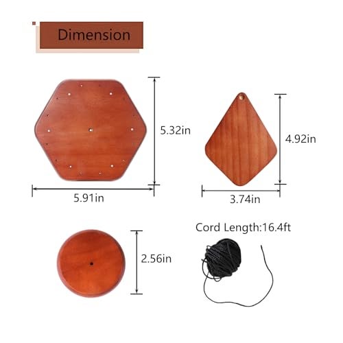 KK magsun Wind Chime Parts Replacement, 20 PCS Wind Chime Repair Kit Including Hexagon Top, Clapper, Wind Catcher, 16.4FT Nylon Cord, Brass Pin, Wind Chime Supplies for DIY Wind Chimes Making and Restring - Image 2