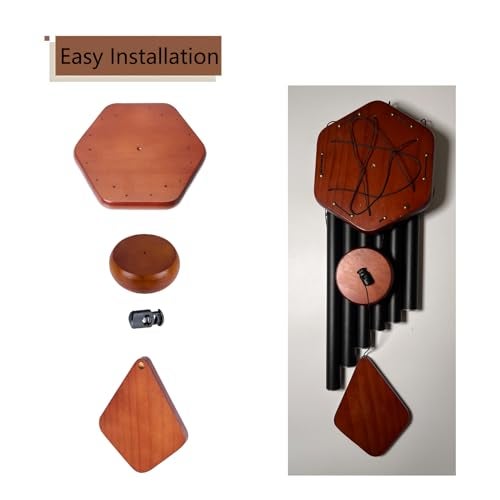 KK magsun Wind Chime Parts Replacement, 20 PCS Wind Chime Repair Kit Including Hexagon Top, Clapper, Wind Catcher, 16.4FT Nylon Cord, Brass Pin, Wind Chime Supplies for DIY Wind Chimes Making and Restring - Image 5