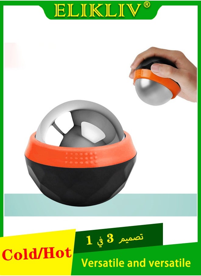 ELIKLIV - Stainless steel hot and cold massage roll-on: 3-in-1 multi-functional, integrating cold and hot therapy, relieving a variety of pain, soothing the whole body, ultra-portable and widely applicable health gifts - Image 1