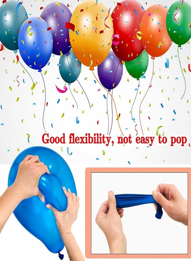 KUULBELA 68Pcs Blue and White Balloons Kit 12 Inch, Blue Confetti Balloons Light Blue Baby Blue Pearl White Party Balloons with Ribbons for Birthday, Wedding, Baby Shower, Graduation Decorations - Image 3