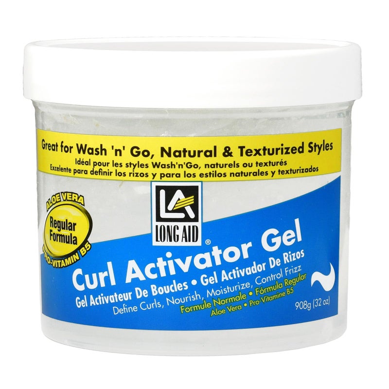 AmPro Long-Aid Activator Gel - Enriched with Aloe Vera, Protein, and Vitamin B Complex - Brings Essential Moisture to Strands - Defines Your Natural Curls - Regular - 32 oz - Image 1