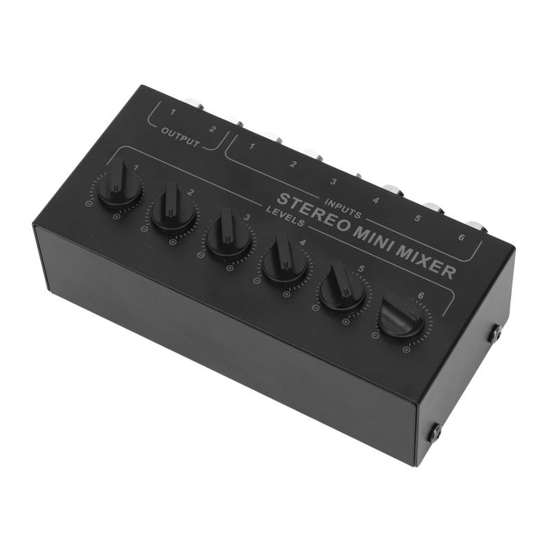 Mini Stereo Mixer 6 Channel Independent Volume Control Portable Passive Mixer for PC CD Laptop - Image 3