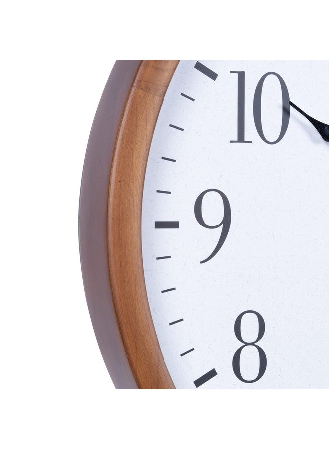 La Crosse Technology 404-50447-INT 12.8" Atomic Walnut Analog Wall Clock - Image 2