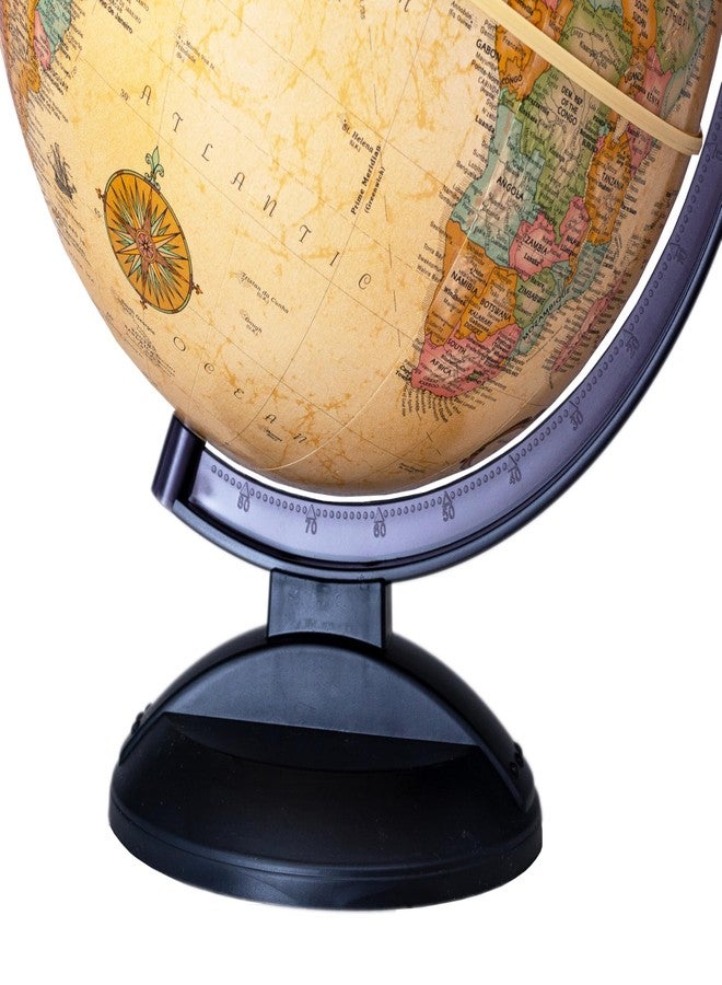 Replogle Easy Assemble 12" Brown Raised Relief Globe with Stand & Detailed Cartography for Kids & Classroom. Includes Political Borders, Lakes, Rivers & Canals. Made in USA. The globe is very easy to assemble and comes with detaled instructions. In minutes you will have this globe assembled and ready for use. - Image 3