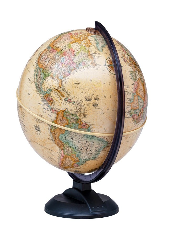 Replogle Easy Assemble 12" Brown Raised Relief Globe with Stand & Detailed Cartography for Kids & Classroom. Includes Political Borders, Lakes, Rivers & Canals. Made in USA. The globe is very easy to assemble and comes with detaled instructions. In minutes you will have this globe assembled and ready for use. - Image 2