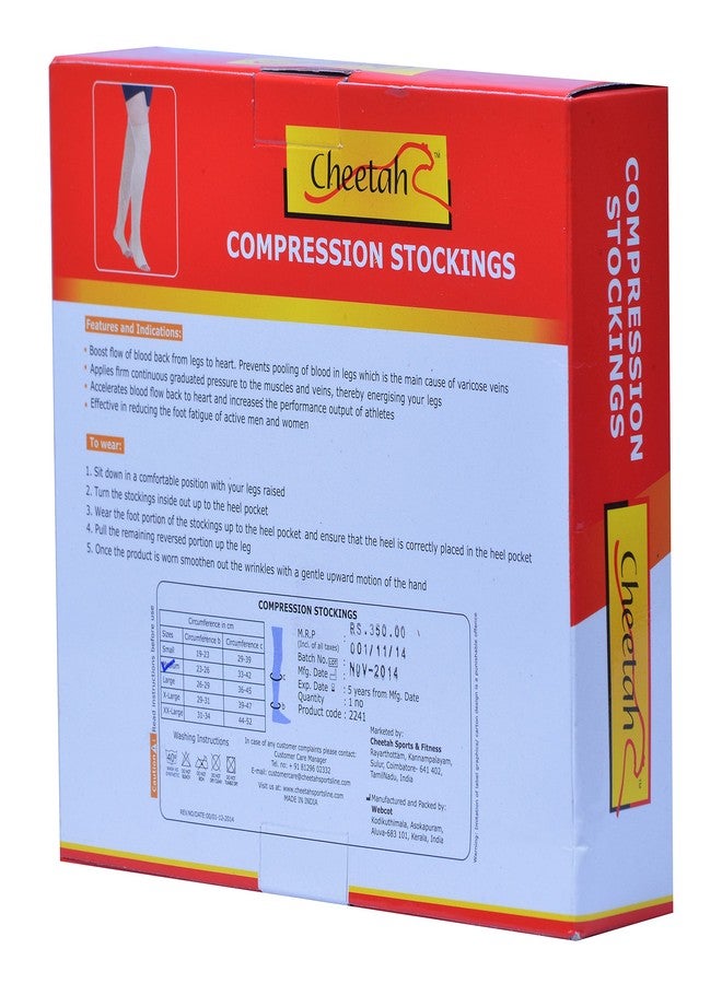 Cheetah Varicose Vein Stockings(Compression Stockings)-Pairs (Small, Above Knee) - Image 4