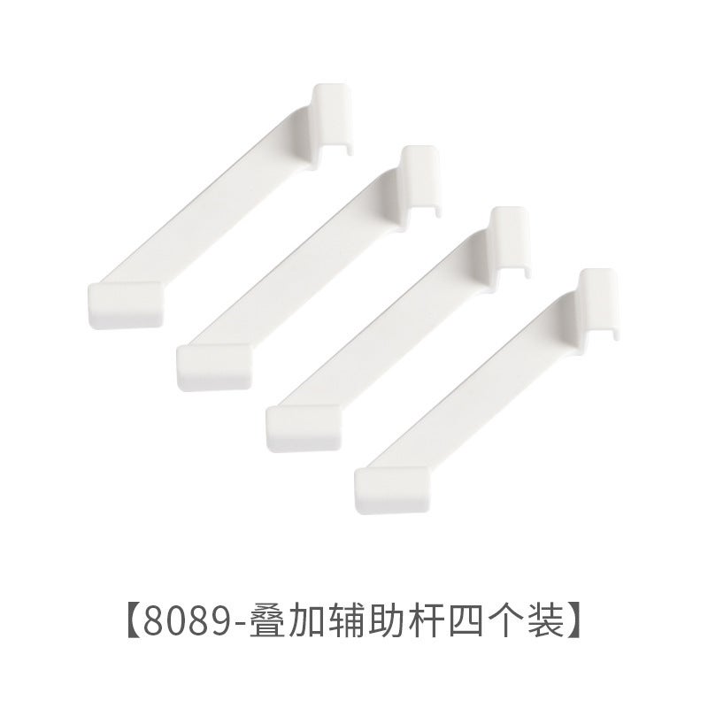 4-Piece Household Storage Box Auxiliary Rod Dormitory Practical Storage Box Organizing Auxiliary Stacking Rod Bracket Auxiliary Rod - Image 1